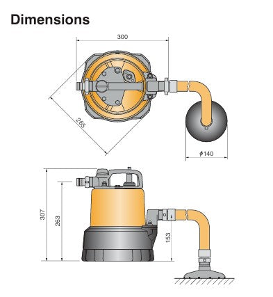 LSP1.4S -Free-positioning Residue Drainage Pump