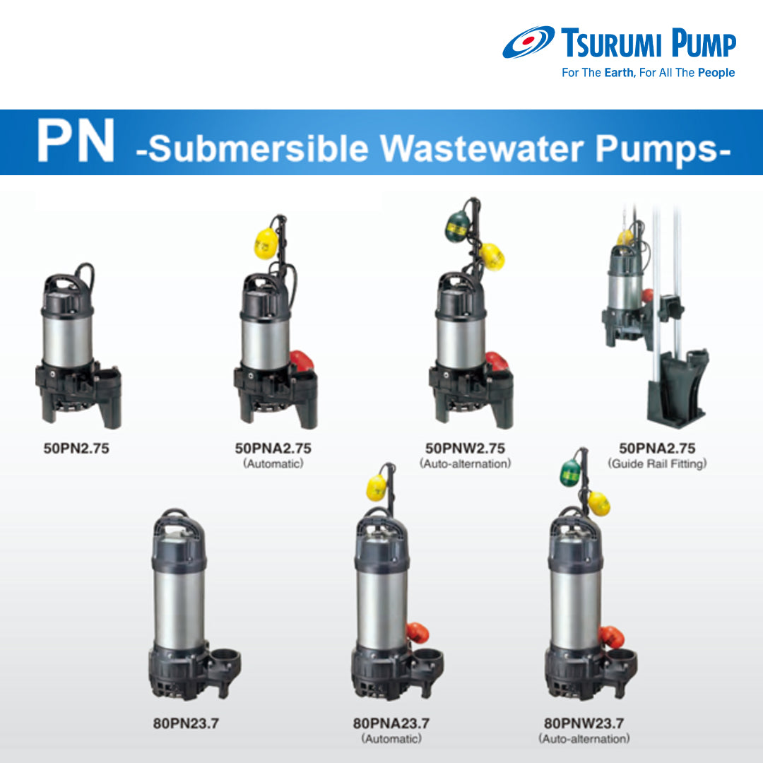 [Tsurumi Pump] PN Submersible Pumps
