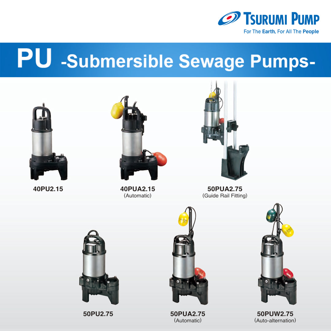 [Tsurumi Pump] PU Submersible Pumps